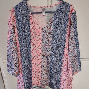 Women's Nora Cora Blouse size XL patch work